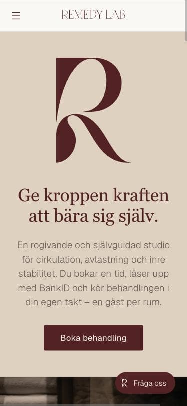 Remedy Lab — hemsida byggd av PolarWeb